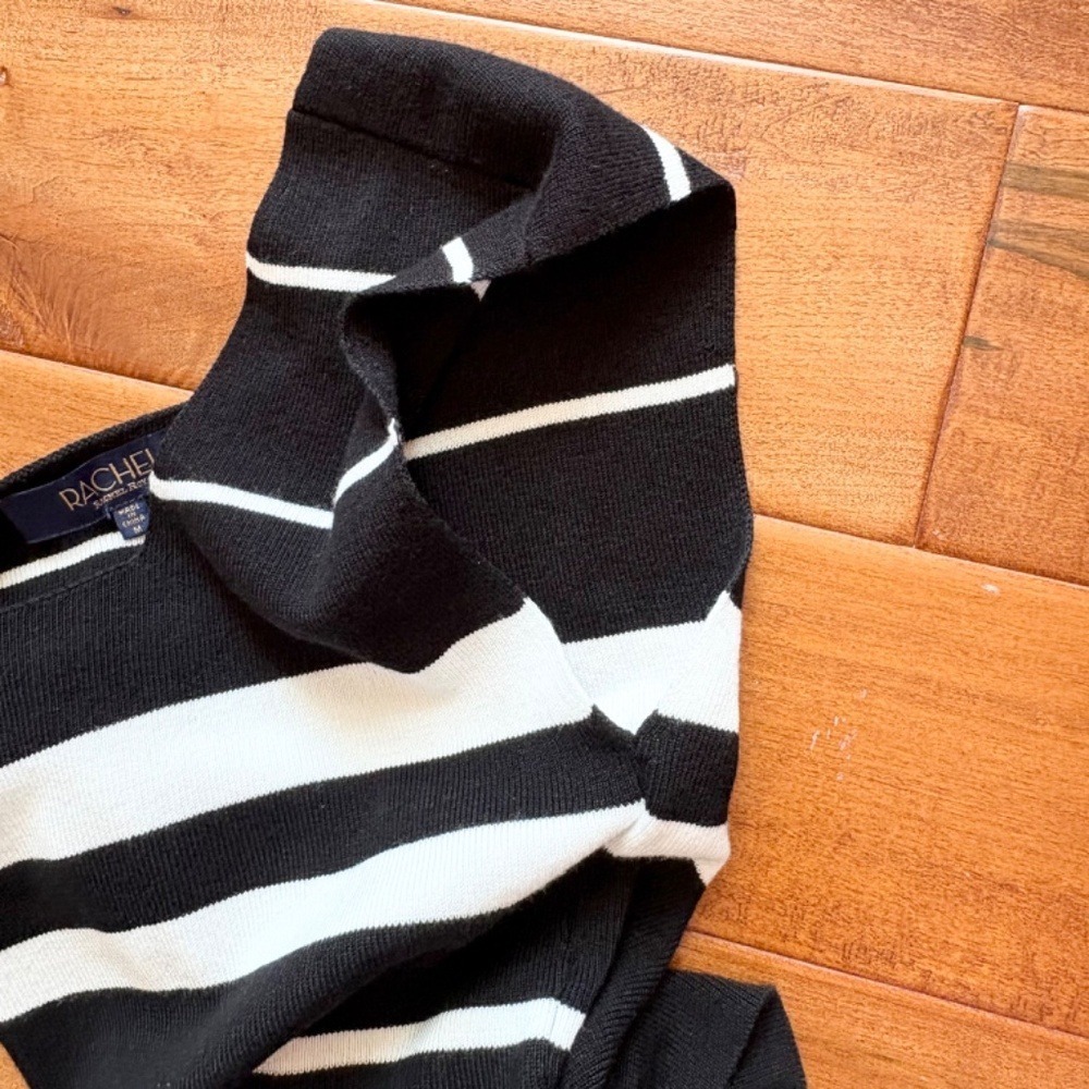 Rachel‎ Rachel Roy Striped Knit Tank Top, Womens M Black/White - Picture 6 of 9